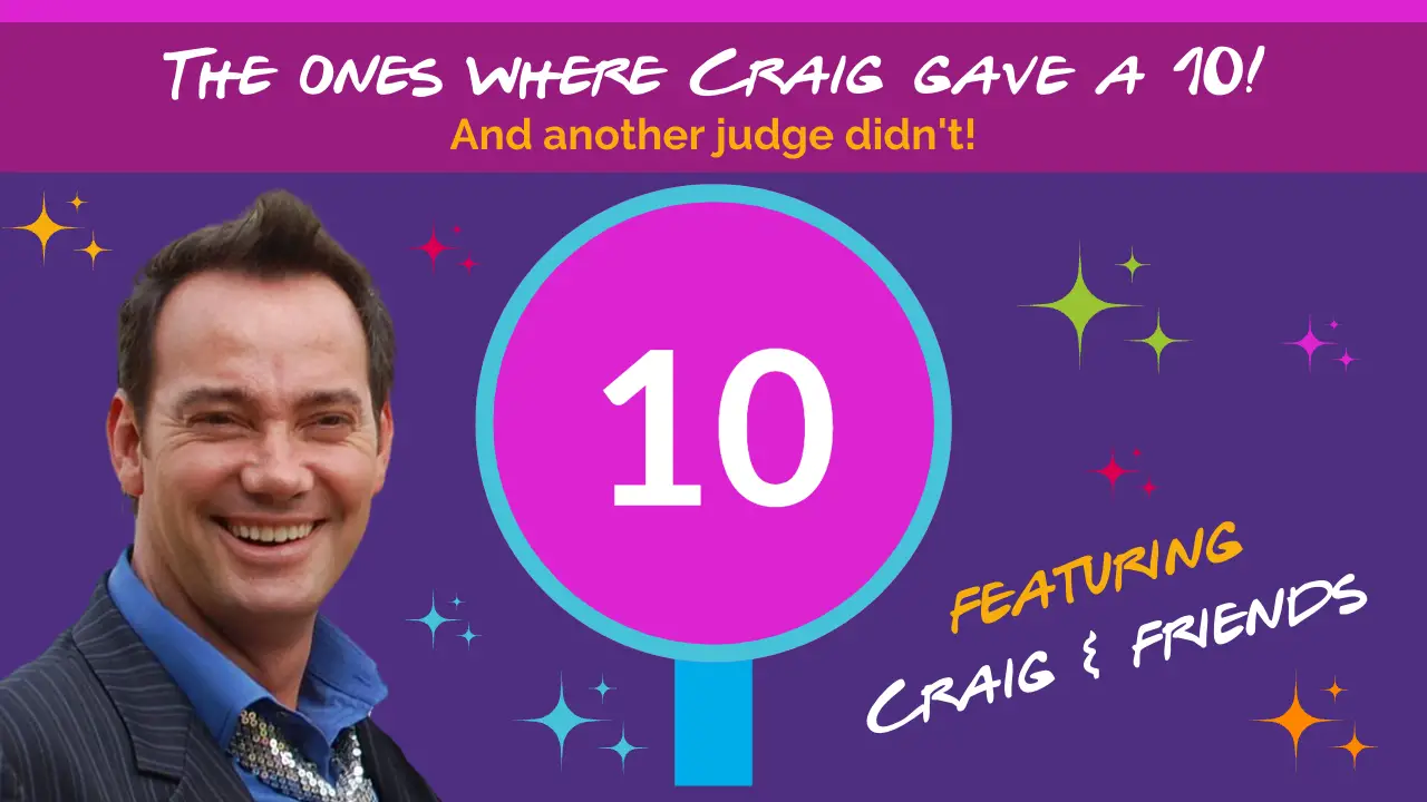 Graphic: Craig Revel-Horwood and a Strictly 10 paddle