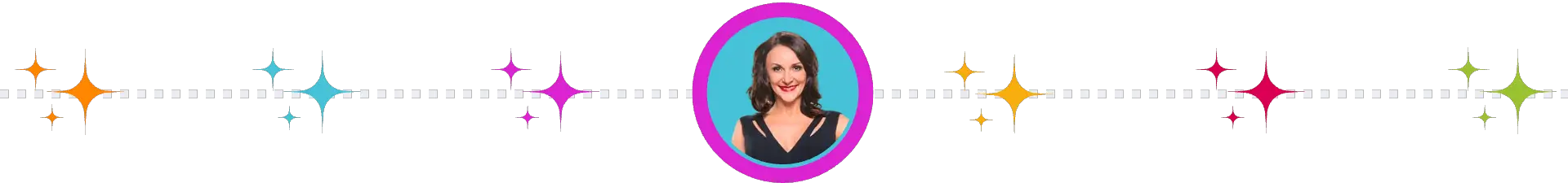 Photo - Shirley Ballas and graphics of stars