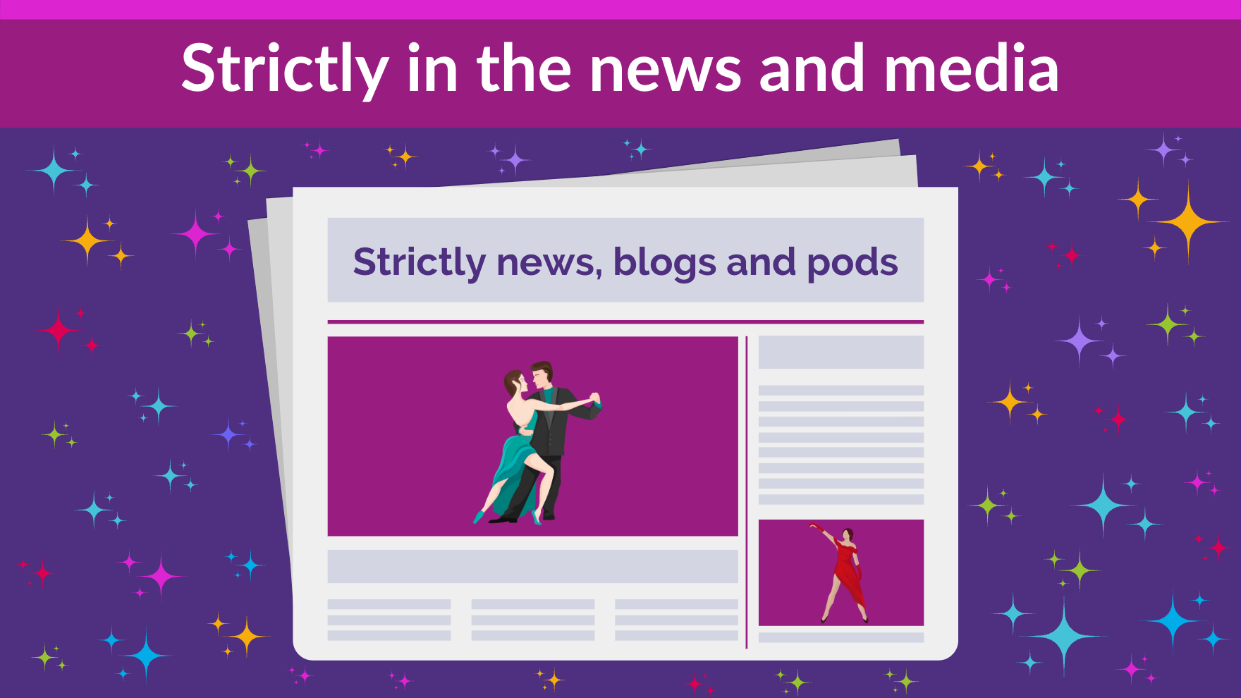 Graphic: Newspaper with strictly come dancing headlines