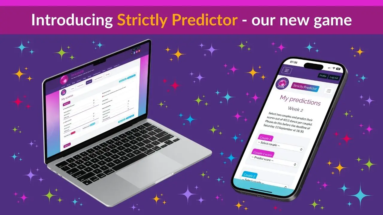 Strictly Predictor game screens